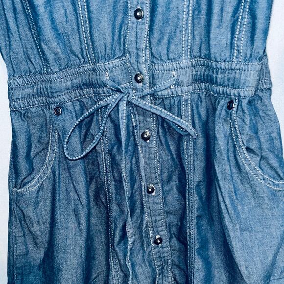 Prototype Authentic Denim Chambray 3/4 Sleeve Shirt S - Picture 3 of 6